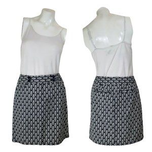 Ann Taylor Cotton Geometric Pencil Skirt w Pockets